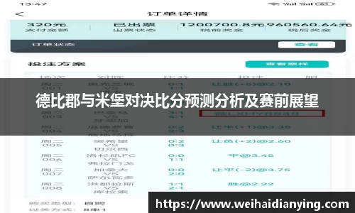 德比郡与米堡对决比分预测分析及赛前展望